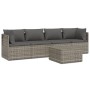 Set de muebles de jardín 5 pzas y cojines ratán sintético gris von , Gartensets - Ref: Foro24-3157367, Preis: 460,99 €, Rabat...