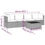 Set de muebles de jardín 5 pzas y cojines ratán sintético gris von , Gartensets - Ref: Foro24-3157367, Preis: 460,99 €, Rabat...