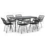 Juego de comedor de jardín 7 piezas ratán sintético negro by , Garden sets - Ref: Foro24-3157856, Price: 574,83 €, Discount: %