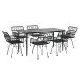 Juego de comedor de jardín 7 piezas ratán sintético negro by , Garden sets - Ref: Foro24-3157856, Price: 574,83 €, Discount: %