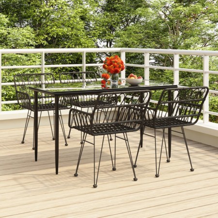 Juego de comedor de jardín 5 piezas ratán sintético negro von , Gartensets - Ref: Foro24-3157854, Preis: 381,61 €, Rabatt: %