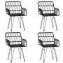 Juego de comedor de jardín 5 piezas ratán sintético negro von , Gartensets - Ref: Foro24-3157854, Preis: 381,61 €, Rabatt: %
