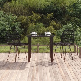 Juego de comedor de jardín 3 piezas ratán sintético negro von , Gartensets - Ref: Foro24-3157894, Preis: 230,32 €, Rabatt: %