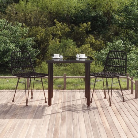 Juego de comedor de jardín 3 piezas ratán sintético negro von , Gartensets - Ref: Foro24-3157894, Preis: 230,32 €, Rabatt: %