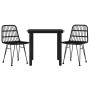 Juego de comedor de jardín 3 piezas ratán sintético negro von , Gartensets - Ref: Foro24-3157894, Preis: 230,32 €, Rabatt: %