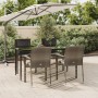Set comedor jardín 5 pzas y cojines ratán sintético negro gris by , Garden sets - Ref: Foro24-3185104, Price: 404,15 €, Disco...