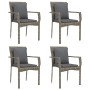 Set comedor jardín 5 pzas y cojines ratán sintético negro gris by , Garden sets - Ref: Foro24-3185104, Price: 404,15 €, Disco...