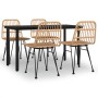 Juego de comedor de jardín 5 piezas ratán sintético by , Garden sets - Ref: Foro24-3157889, Price: 427,87 €, Discount: %