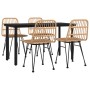 Juego de comedor de jardín 5 piezas ratán sintético by , Garden sets - Ref: Foro24-3157889, Price: 427,87 €, Discount: %