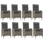 Set comedor jardín 9 pzas y cojines ratán sintético negro gris by , Garden sets - Ref: Foro24-3185184, Price: 1,00 €, Discoun...
