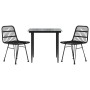 Juego de comedor de jardín 3 piezas ratán sintético negro von , Gartensets - Ref: Foro24-3157880, Preis: 249,94 €, Rabatt: %