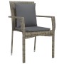 Set comedor jardín 9 pzas y cojines ratán sintético negro gris by , Garden sets - Ref: Foro24-3185106, Price: 776,81 €, Disco...
