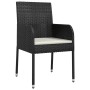 Set de muebles jardín 5 pzas con cojines ratán sintético negro by , Garden sets - Ref: Foro24-3185144, Price: 334,73 €, Disco...