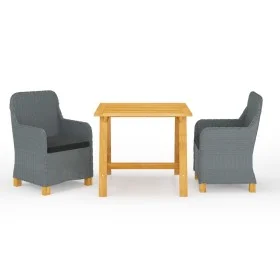 Light gray 3-piece garden dining set by vidaXL, Garden sets - Ref: Foro24-3068733, Price: 366,47 €, Discount: %