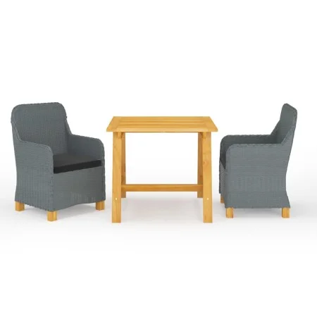 Juego de comedor para jardín 3 piezas gris claro de vidaXL, Conjuntos de jardín - Ref: Foro24-3068733, Precio: 331,64 €, Desc...