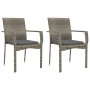 Set comedor jardín 3 pzas y cojines ratán sintético negro gris by , Garden sets - Ref: Foro24-3185125, Price: 222,39 €, Disco...