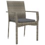 Set comedor jardín 3 pzas y cojines ratán sintético negro gris by , Garden sets - Ref: Foro24-3185125, Price: 222,39 €, Disco...