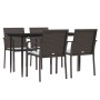 Juego comedor jardín 5 piezas y cojines ratán sintético y acero by , Garden sets - Ref: Foro24-3186945, Price: 334,90 €, Disc...