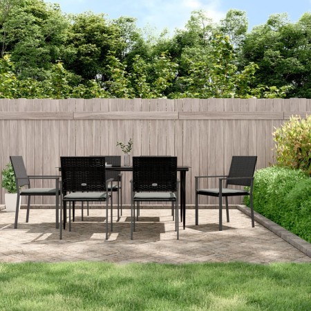 Juego comedor jardín 7 piezas y cojines ratán sintético y acero von , Gartensets - Ref: Foro24-3187010, Preis: 389,66 €, Raba...