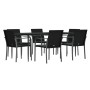 Juego comedor jardín 7 piezas y cojines ratán sintético y acero von , Gartensets - Ref: Foro24-3186951, Preis: 524,44 €, Raba...