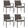 Juego comedor jardín 5 piezas y cojines ratán sintético y acero von , Gartensets - Ref: Foro24-3186970, Preis: 369,90 €, Raba...