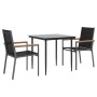 Juego de comedor para jardín 3 piezas acero y textilene negro von , Gartensets - Ref: Foro24-3187033, Preis: 209,62 €, Rabatt: %
