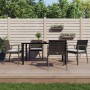 Juego comedor jardín 5 piezas y cojines ratán sintético y acero by , Garden sets - Ref: Foro24-3186993, Price: 405,11 €, Disc...