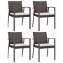 Juego comedor jardín 5 piezas y cojines ratán sintético y acero by , Garden sets - Ref: Foro24-3186993, Price: 405,11 €, Disc...