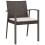 Juego comedor jardín 5 piezas y cojines ratán sintético y acero by , Garden sets - Ref: Foro24-3186993, Price: 405,11 €, Disc...