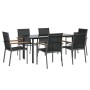 Juego de comedor para jardín 7 piezas acero y textilene negro von , Gartensets - Ref: Foro24-3187046, Preis: 406,51 €, Rabatt: %
