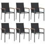 Juego de comedor para jardín 7 piezas acero y textilene negro von , Gartensets - Ref: Foro24-3187046, Preis: 406,51 €, Rabatt: %