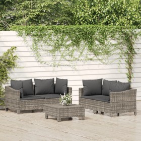 Set de muebles de jardín 5 pzas y cojines ratán sintético gris by , Garden sets - Ref: Foro24-3187264, Price: 482,69 €, Disco...