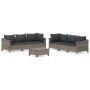 Set de muebles de jardín 7 pzas y cojines ratán sintético gris by , Garden sets - Ref: Foro24-3187266, Price: 631,28 €, Disco...