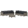 Set de muebles de jardín 7 pzas y cojines ratán sintético gris by , Garden sets - Ref: Foro24-3187266, Price: 631,28 €, Disco...