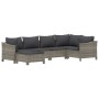 Set de muebles de jardín 6 pzas y cojines ratán sintético gris by , Garden sets - Ref: Foro24-3187291, Price: 505,14 €, Disco...