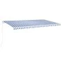 Manual retractable awning with blue and white LED 600x350 cm by vidaXL, Awnings - Ref: Foro24-3069041, Price: 746,63 €, Disco...