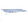 Manuell einziehbare Markise mit blauer und weißer LED 600x350 cm von vidaXL, Markisen - Ref: Foro24-3069041, Preis: 705,24 €,...