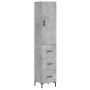 Aparador de madera contrachapada gris hormigón 34,5x34x180 cm by , Sideboards - Ref: Foro24-3198853, Price: 112,35 €, Discoun...