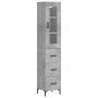 Aparador de madera contrachapada gris hormigón 34,5x34x180 cm by , Sideboards - Ref: Foro24-3199237, Price: 118,42 €, Discoun...