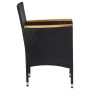 7-Piece Black Synthetic Rattan Garden Dining Set by vidaXL, Garden sets - Ref: Foro24-3070755, Price: 581,55 €, Discount: %