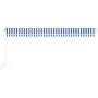 Manual retractable awning with blue and white LED 600x350 cm by vidaXL, Awnings - Ref: Foro24-3069041, Price: 746,63 €, Disco...
