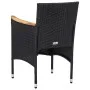 7-teiliges Garten-Ess-Set aus schwarzem synthetischem Rattan von vidaXL, Gartensets - Ref: Foro24-3070755, Preis: 643,57 €, R...