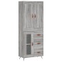 Aparador alto madera contrachapada gris sonoma 69,5x34x180 cm von , Sideboards - Ref: Foro24-3199919, Preis: 162,88 €, Rabatt: %