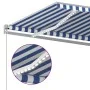 Manual retractable awning with blue and white LED 600x350 cm by vidaXL, Awnings - Ref: Foro24-3069041, Price: 746,63 €, Disco...