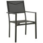 Juego de comedor para jardín 5 piezas acero y textilene negro by , Garden sets - Ref: Foro24-3200722, Price: 337,76 €, Discou...