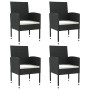 Juego de comedor de jardín 5 pzas ratán sintético y acero negro by , Garden sets - Ref: Foro24-3203316, Price: 282,23 €, Disc...