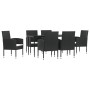Juego de comedor de jardín 7 pzas ratán sintético y acero negro by , Garden sets - Ref: Foro24-3203309, Price: 380,87 €, Disc...