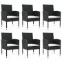 Juego de comedor de jardín 7 pzas ratán sintético y acero negro by , Garden sets - Ref: Foro24-3203309, Price: 380,87 €, Disc...