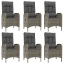 Set comedor jardín 7 pzas y cojines ratán sintético negro gris by , Garden sets - Ref: Foro24-3185202, Price: 907,89 €, Disco...