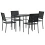 Juego de comedor para jardín 5 piezas ratán sintético y acero von , Gartensets - Ref: Foro24-3187004, Preis: 260,62 €, Rabatt: %